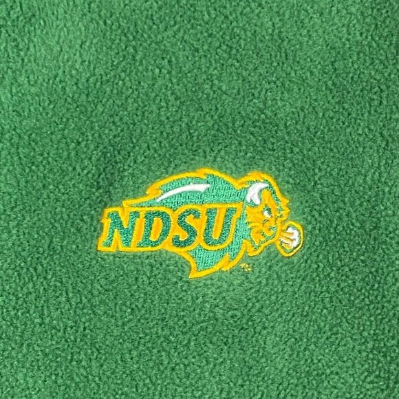 Columbia NDSU Bisons Fleece Vest Large Green Zip North Dakota State University - Picture 3 of 11